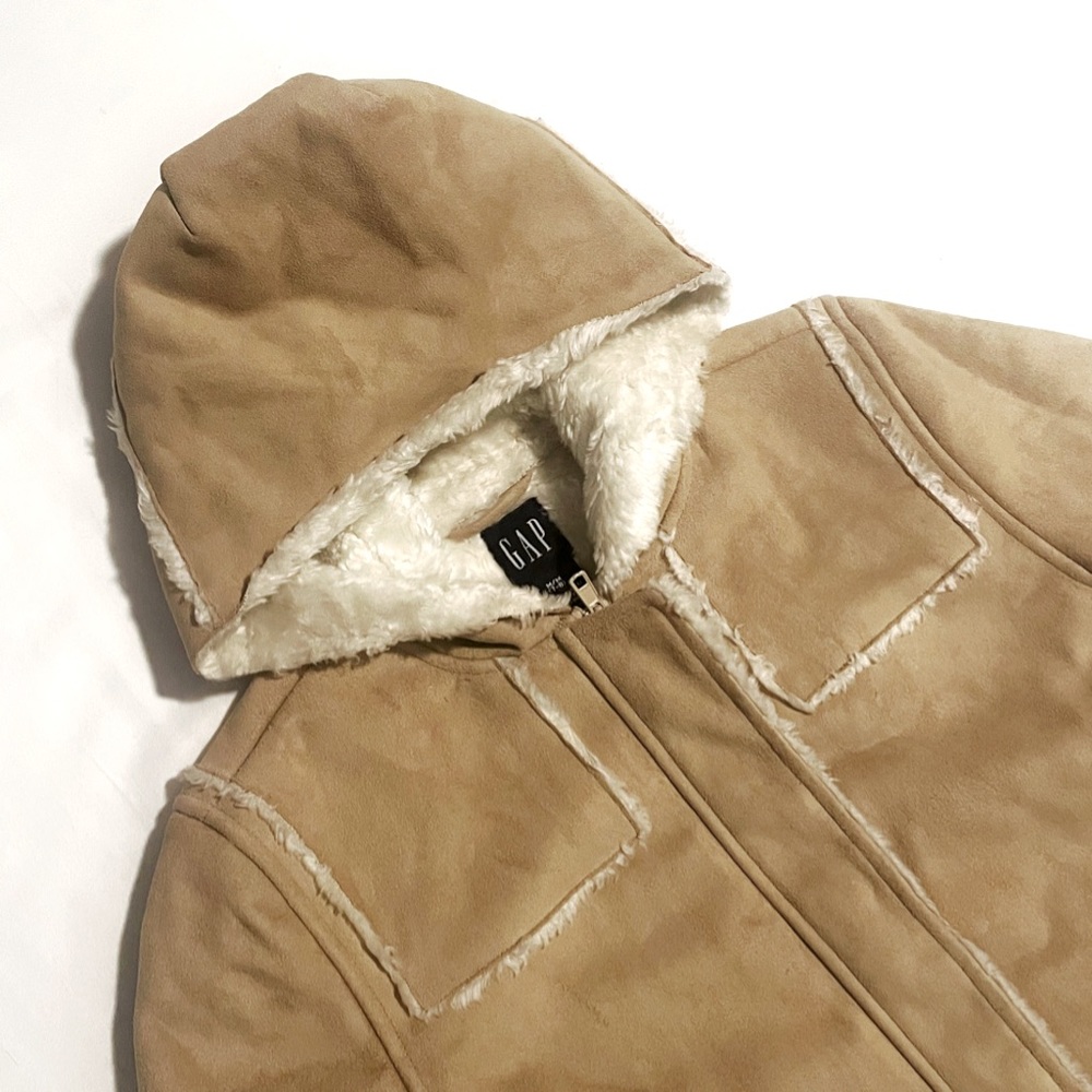 Gap Faux Suede Shearling Coat, Girls Sz M (7-8)